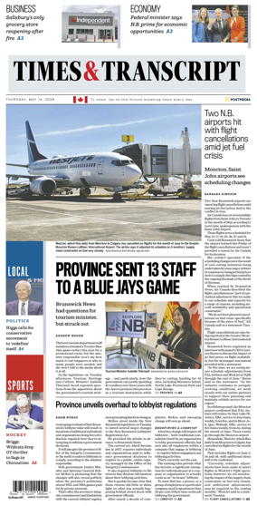 Cover of Times & Transcript