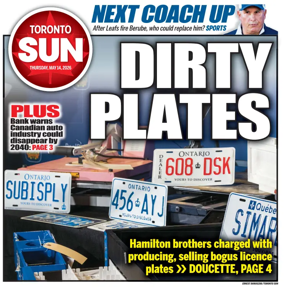 Cover of Toronto Sun