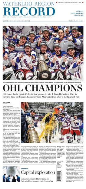 Cover of Waterloo Region Record