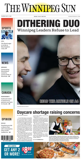 Cover of Winnipeg Sun