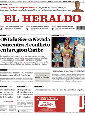 Cover of El Heraldo (Colombia)
