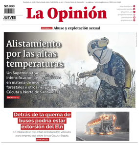 Cover of La Opinion