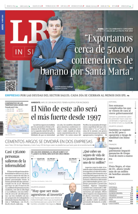 Cover of La Republica (Colombia)