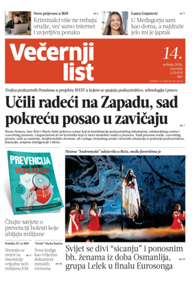 Cover of Vecernji list BiH