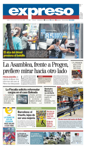 Cover of Diario Expreso