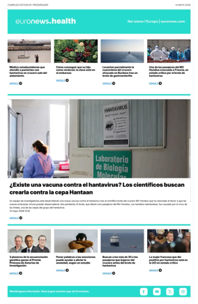 Cover of Euronews Health (Spanish) Compiled Edition