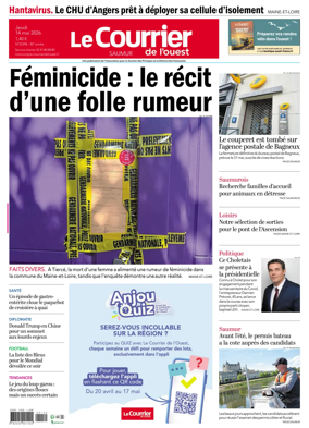 Cover of Le Courrier de l’Ouest (Saumur)