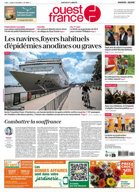 Cover of Ouest France (Angers / Segre)