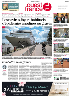Cover of Ouest France (Auray)