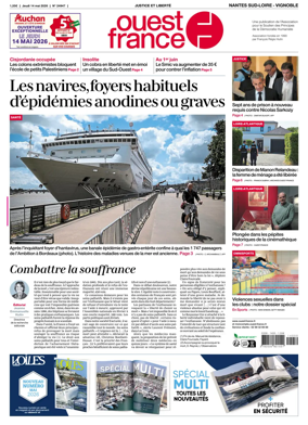 Cover of Ouest France (Nantes / Sud-Loire / Vignoble)