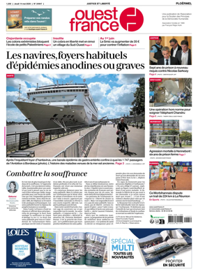 Cover of Ouest France (Ploermel)