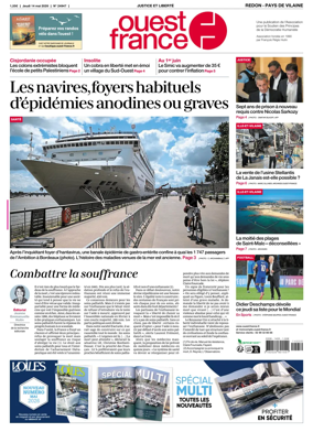 Cover of Ouest France (Redon / Pays de Vilaine)