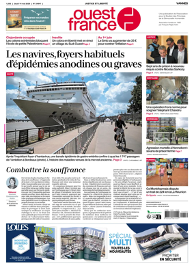 Cover of Ouest France (Vannes)