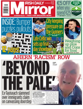 Cover of Irish Daily Mirror
