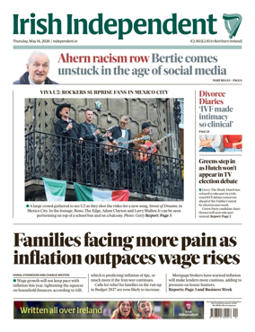 Cover of Irish Independent