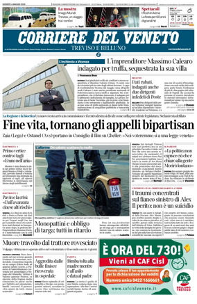Cover of Corriere del Veneto (Treviso e Belluno)