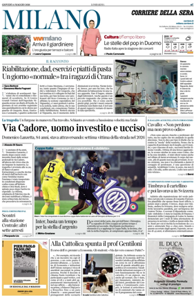 Cover of Corriere della Sera (Milano)