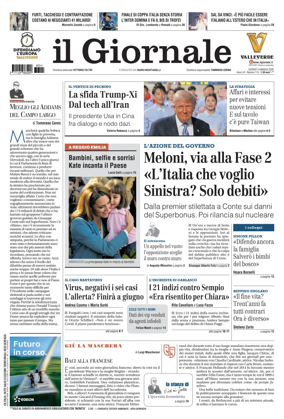 Cover of Il Giornale (Italy)