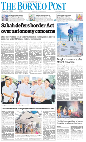 Cover of The Borneo Post (Sabah)