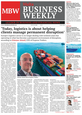 Cover of The Malta Business Weekly