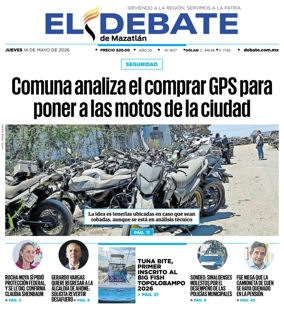 Cover of El Debate de Mazatlan