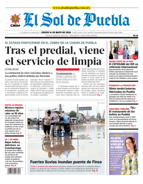 Cover of El Sol de Puebla