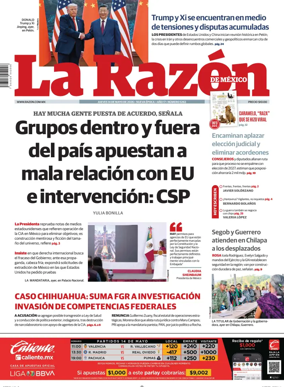 Cover of La Razon de Mexico