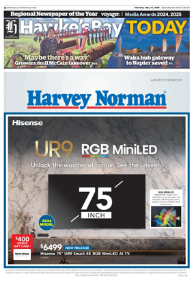 Cover of Hawke's Bay Today