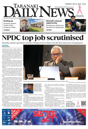 Cover of Taranaki Daily News