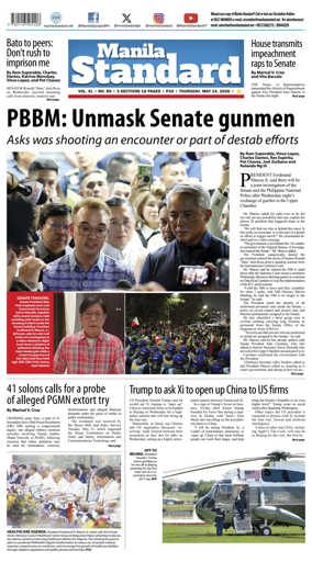 Cover of Manila Standard