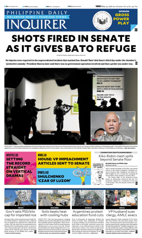 Cover of Philippine Daily Inquirer