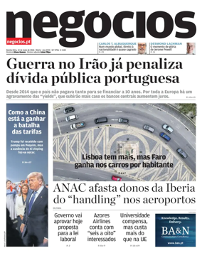 Cover of Jornal de Negocios