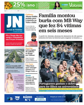 Cover of Jornal de Noticias