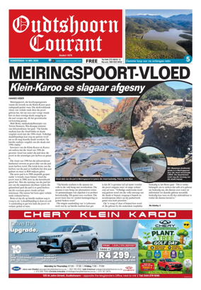 Cover of Oudtshoorn Courant