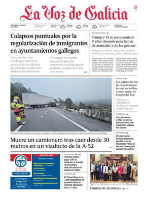 Cover of La Voz de Galicia (A Coruna)