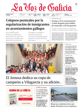 Cover of La Voz de Galicia (Arousa)
