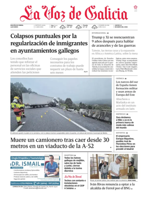 Cover of La Voz de Galicia (Ferrol)