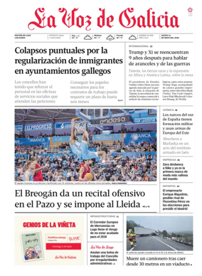 Cover of La Voz de Galicia (Lugo)