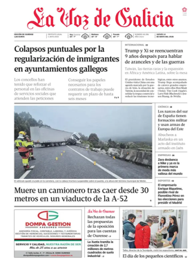 Cover of La Voz de Galicia (Ourense)