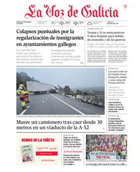 Cover of La Voz de Galicia (Pontevedra)