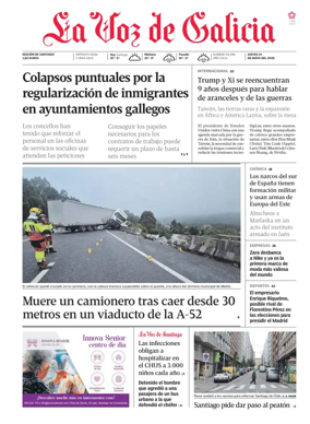 Cover of La Voz de Galicia (Santiago)