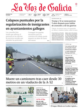 Cover of La Voz de Galicia (Vigo)