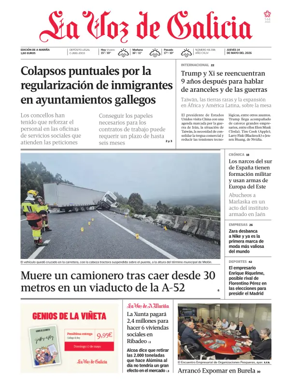 Cover of La Voz de Galicia (Viveiro)