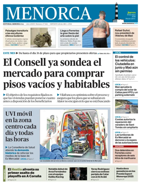 Cover of Menorca Diario Insular
