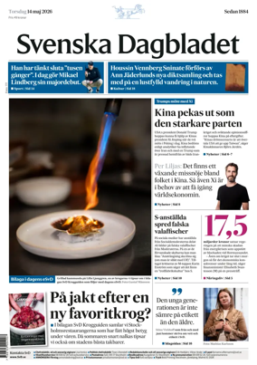 Cover of Svenska Dagbladet