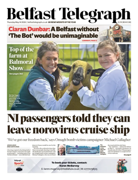 Cover of Belfast Telegraph
