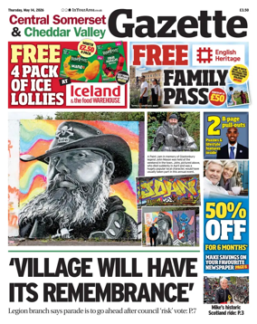 Cover of Central Somerset & Cheddar Valley Gazette