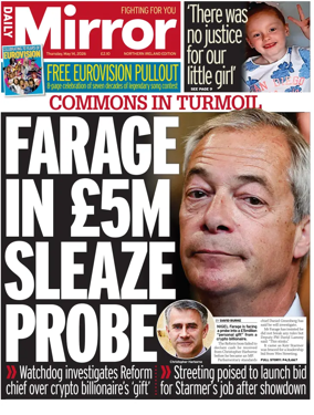 Cover of Daily Mirror (Northern Ireland)