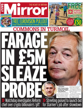 Cover of Daily Mirror