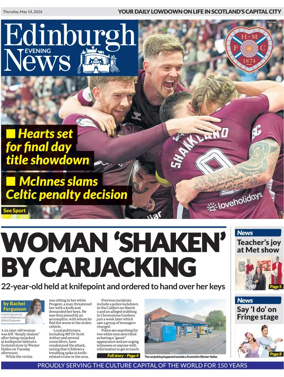 Cover of Edinburgh Evening News
